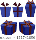 Blue present illustration 121741850