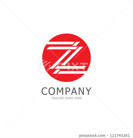 z letter logo template vector icon 121743261