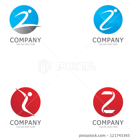 z letter logo template vector icon 121743365