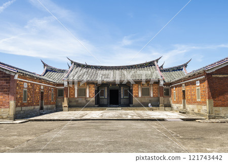 Building view of the Lee Teng-fan's Ancient Residence in Daxi of Taoyuan, Taiwan. Building view of the Lee Teng-fan's Ancient Residence in Daxi of Taoyuan, Taiwan. 121743442