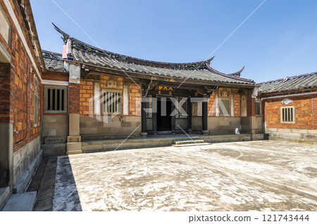 Building view of the Lee Teng-fan's Ancient Residence in Daxi of Taoyuan, Taiwan. 121743444