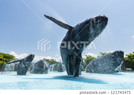 View of the Whale Water Square at the National Museum of Marine Biology and Aquarium in Kenting National Park of Pingtung, Taiwan. View of the Whale Water Square at the National Museum of Marine Biology and Aquarium in Kenting National Park of Pingtung, Taiwan. 121743475