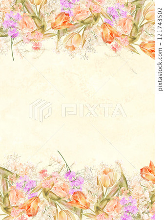 Spring flower frame 121743502