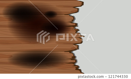 Burnt Wooden Planks Illustration Burnt Wooden Planks Illustration 121744330