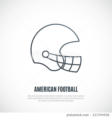 Stylized illustration of helmet capturing essence of American fo Stylized illustration of helmet capturing essence of American fo 121744508