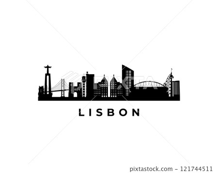 Vector Lisbon skyline.  Vector Lisbon skyline.  121744511