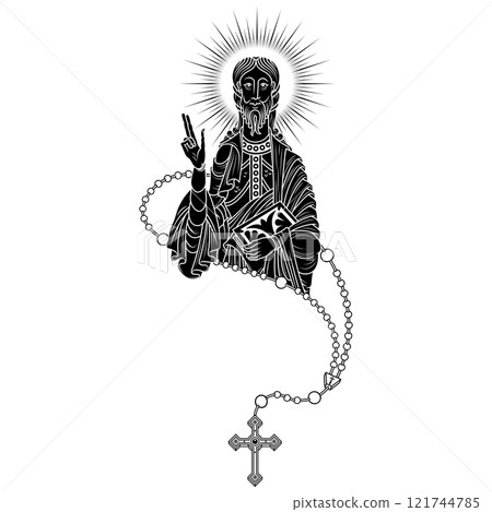 Santiago apostle with catholic rosary Santiago apostle with catholic rosary 121744785