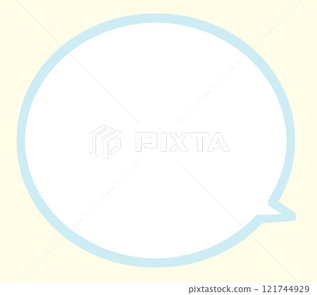 Speech bubble circle light blue Speech bubble circle light blue 121744929