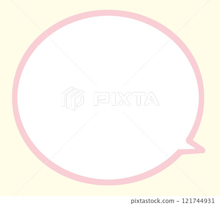 Speech bubble, round, pink Speech bubble, round, pink 121744931