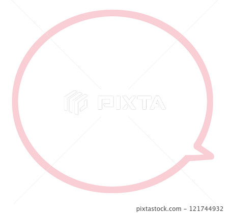 Speech bubble, round, pink 121744932