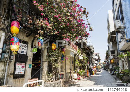 The old building view of Shennong Street in Tainan, Taiwan, has become a hub of culture creation and art distribution in recent years. 121744938