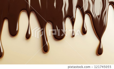 Dripping chocolate sauce 121745055