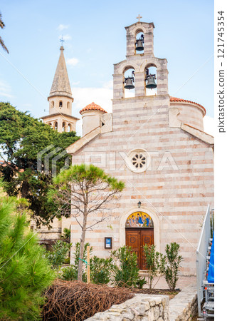 Saint Ivan and Holy Trinity churches of Montenegrin town Budva, Montenegro Saint Ivan and Holy Trinity churches of Montenegrin town Budva, Montenegro 121745354