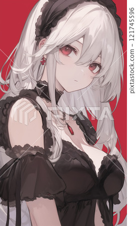 可愛的女孩插畫 121745596