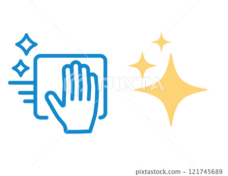 Wipe clean shine icon Wipe clean shine icon 121745689