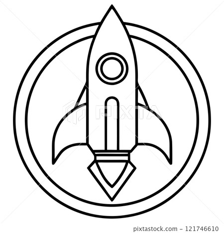 Rocket Ship Line Art Logo Icon Printable Vector Design Artwork Rocket Ship Line Art Logo Icon Printable Vector Design Artwork 121746610