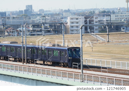 橫濱海軍藍21000系列車 - 玉川大橋（東急東橫線）年末風光 - 3:2 121746905