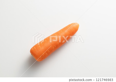 Carrot white background studio shooting 121746983
