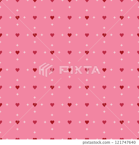 Valentines Day background. Love hearts icons seamless pattern. Abstract repeated texture. Red hearts symbols. Good choice for clothes prints. 121747640