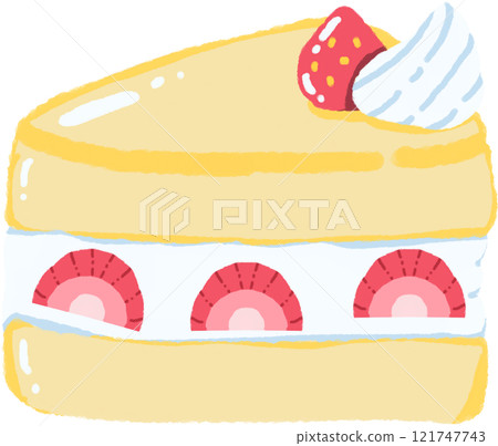 a piece of cake with a number of fruit a piece of cake with a number of fruit 121747743