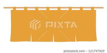 Curtain, no text, ochre, illustration 121747920