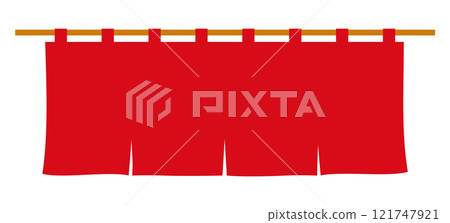 Curtain, no text, red, illustration 121747921