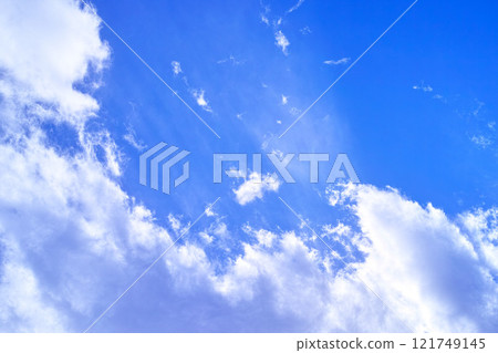 藍色的天空和雲圖像 121749145