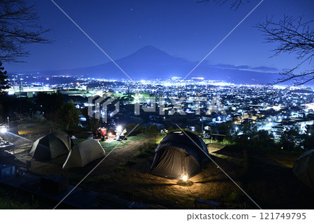 Night view of Mt. Fuji from the campsite 121749795