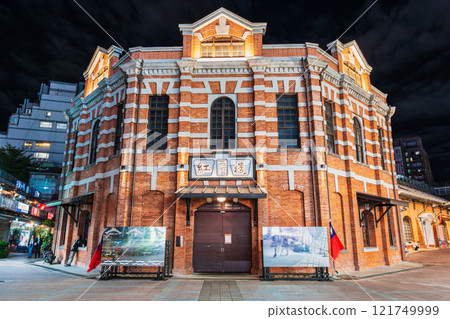 Taiwan: Ximen Red House at night 121749999