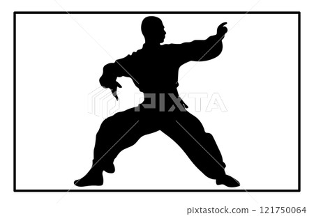 kungfu wushu tai chi silhouettes, Tai Chi Chuan man silhouette kungfu wushu tai chi silhouettes, Tai Chi Chuan man silhouette 121750064