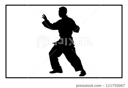kungfu wushu tai chi silhouettes, Tai Chi Chuan man silhouette kungfu wushu tai chi silhouettes, Tai Chi Chuan man silhouette 121750067