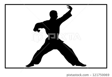 kungfu wushu tai chi silhouettes, Tai Chi Chuan man silhouette kungfu wushu tai chi silhouettes, Tai Chi Chuan man silhouette 121750069