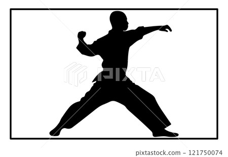 kungfu wushu tai chi silhouettes, Tai Chi Chuan man silhouette kungfu wushu tai chi silhouettes, Tai Chi Chuan man silhouette 121750074
