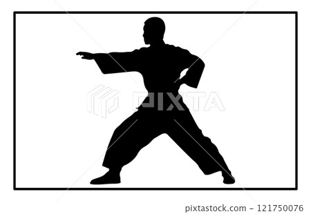 kungfu wushu tai chi silhouettes, Tai Chi Chuan man silhouette kungfu wushu tai chi silhouettes, Tai Chi Chuan man silhouette 121750076