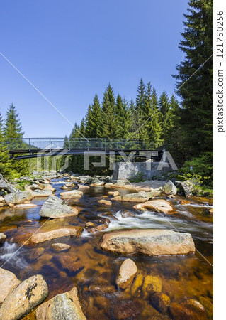 Spring landscape near Karlovsky most, Czech and Poland border, Jizerky mountains, Czech Republic Spring landscape near Karlovsky most, Czech and Poland border, Jizerky mountains, Czech Republic 121750256
