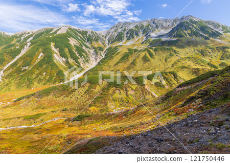 秋天的立山黑部阿爾卑斯山路線~紅葉的室堂平 秋天的立山黑部阿爾卑斯山路線~紅葉的室堂平 121750446