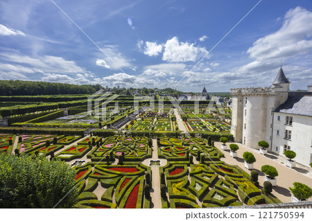 Chateau de Villandry, UNESCO World Heritage Site, Villandry, Indre-et-Loire, Pays de la Loire, France Chateau de Villandry, UNESCO World Heritage Site, Villandry, Indre-et-Loire, Pays de la Loire, France 121750594