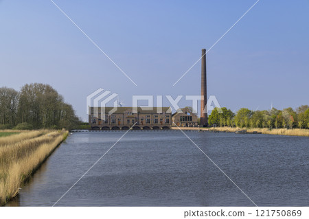 Ir. D. F. Woudagemaal is the largest steam pumping station ever built in world, UNESCO site, Lemmer, Friesland, Netherlands Ir. D. F. Woudagemaal is the largest steam pumping station ever built in world, UNESCO site, Lemmer, Friesland, Netherlands 121750869
