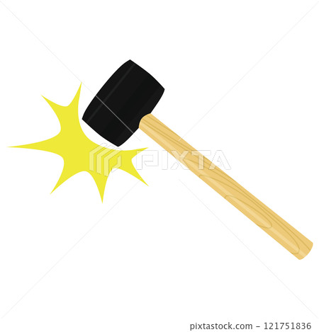Illustration material vector of a breaking action using a hammer Illustration material vector of a breaking action using a hammer 121751836