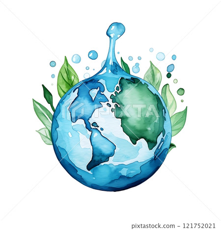 Water drop forming above earth globe for world water day Water drop forming above earth globe for world water day 121752021