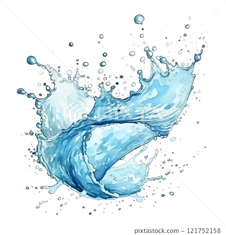 Gradient of blue and green water splashing on white background Gradient of blue and green water splashing on white background 121752158