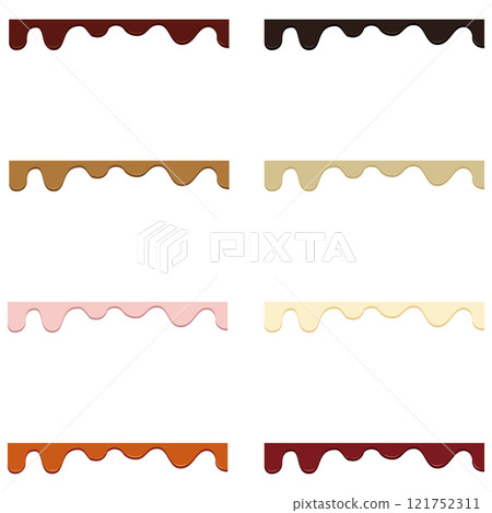 Simple chocolate illustration material set for Valentine's Day images Vector Simple chocolate illustration material set for Valentine's Day images Vector 121752311
