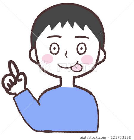 一個男人指著他想吃的東西的插圖 121753158