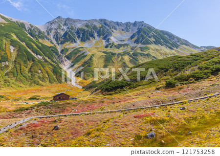 秋天的立山黑部阿爾卑斯山路線~紅葉的雷鳥澤 秋天的立山黑部阿爾卑斯山路線~紅葉的雷鳥澤 121753258