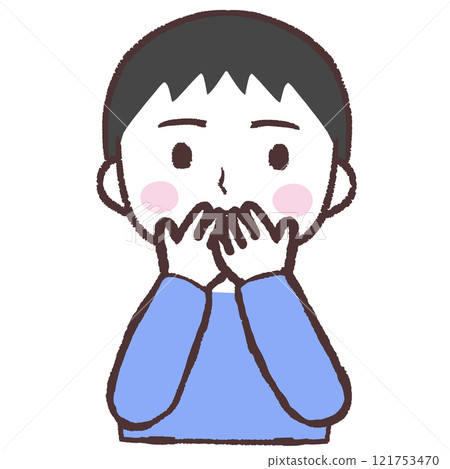 No talking men illustration 121753470