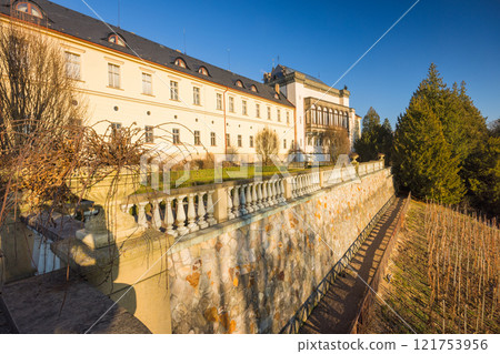 Zbiroh castle, medieval landmark in Region Pilsen in Czech Republic, Europe. 121753956