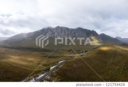 Gordon River Road Landscape in Tasmania Australia 121754426