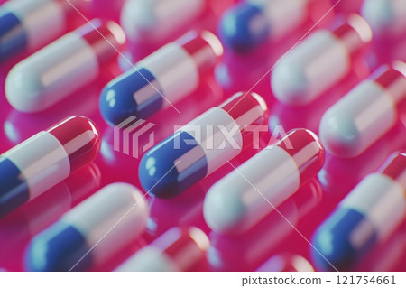 Pill capsules pattern, analgesic pile, painkiller drugs, sedative pills group, medicine gel capsules 121754661