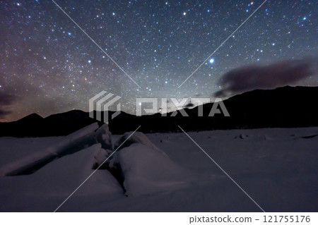 The Milky Way seen at Lake Nukabira in winter 121755176