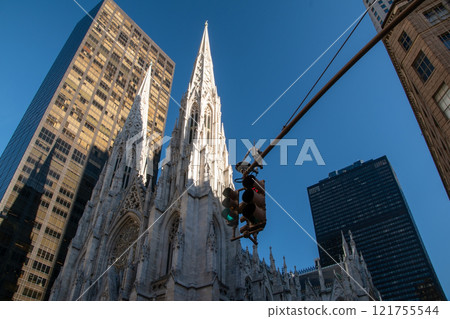 St. Patrick's Cathedral on Fifth Avenue in New York City, Manhattan, NYC, NY, USA St. Patrick's Cathedral on Fifth Avenue in New York City, Manhattan, NYC, NY, USA 121755544